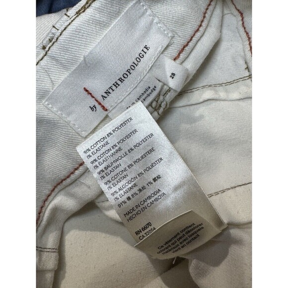 Anthropologie Lily White Cropped Denim Coulottes 28 - Picture 6 of 8
